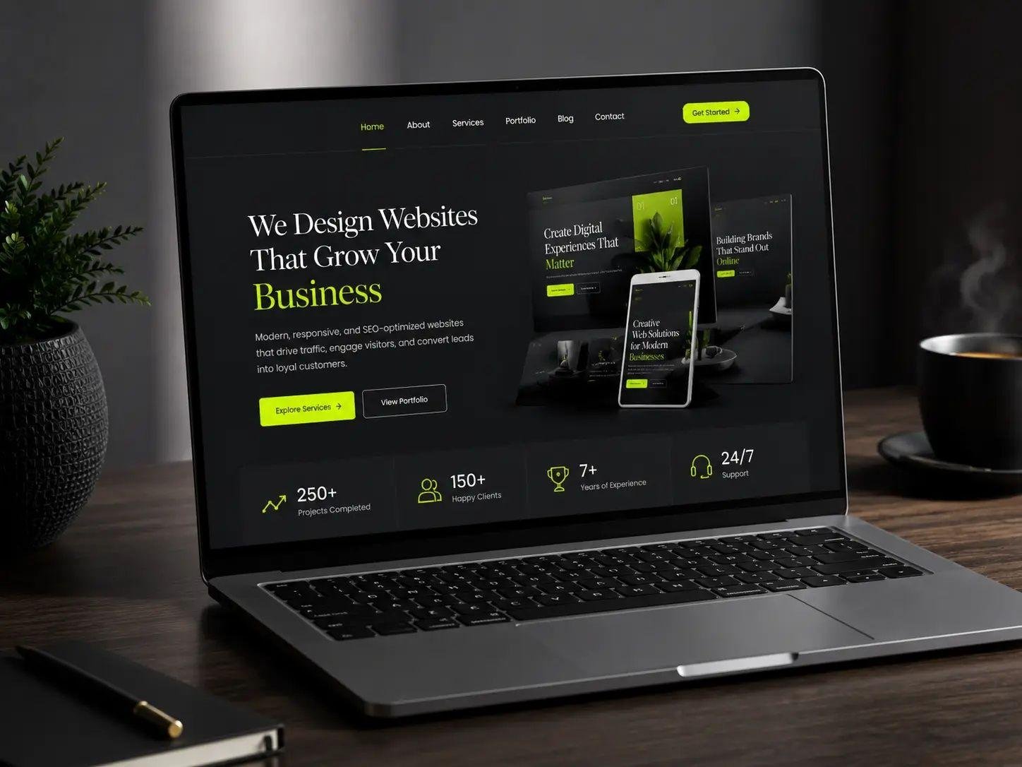 Custom business website design example by Pro Marketer Faisal
